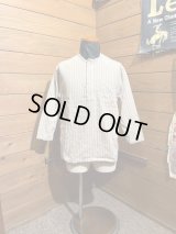 Cushman/Cotton Linen Stripe Sleeping Shirts　ベージュ