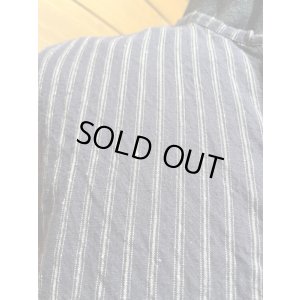 画像5: Cushman/Cotton Linen Stripe Sleeping Shirts　ネイビー