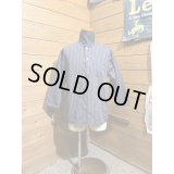 Cushman/Cotton Linen Stripe Sleeping Shirts　ネイビー