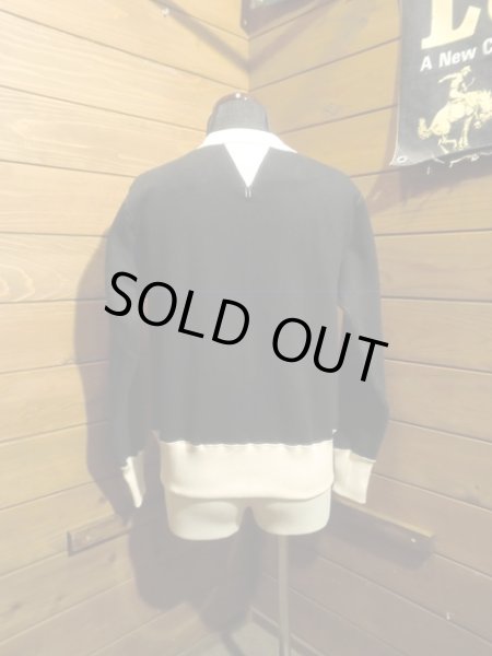 画像2: Cushman/セットインツートンスウェット　ブラックｘクリーム (2)