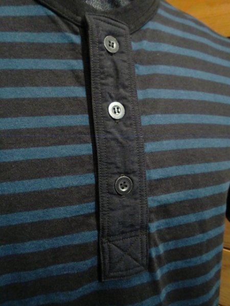 画像3: Colimbo/半袖ヘンリー　ブラックｘネイビー (3)