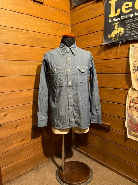 画像1: Cushman/Chambray Work Shirt (1)