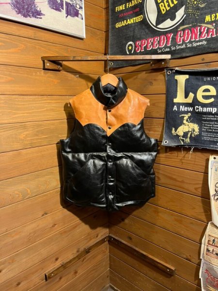 画像1: RainbowCountry/Horse Hide Down Vest ''Challenger'' Duo Tone (1)