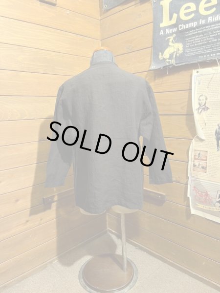 画像2: Cushman/Linen Sleeping Shirts　ブラック (2)