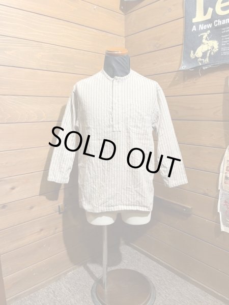 画像1: Cushman/Cotton Linen Stripe Sleeping Shirts　ベージュ (1)