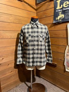 デッドストック　Cushman イエロー ブラック ラガーシャツ M デッドストック Cushman イエロー ブラック ラガーシャツ M