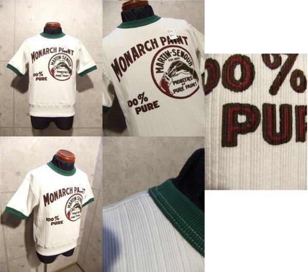 画像5: Cushman/Monarch Paint 針抜きTee (5)