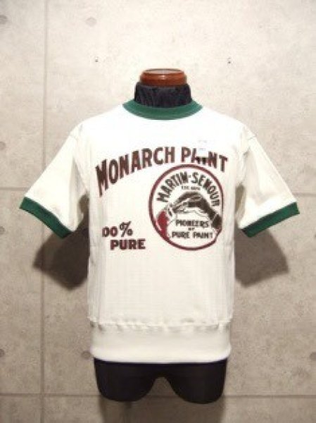 画像1: Cushman/Monarch Paint　針抜きTee (1)